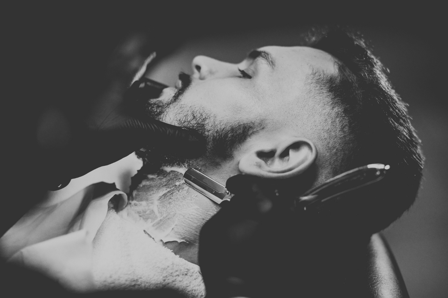 Barber detail work at The Boss