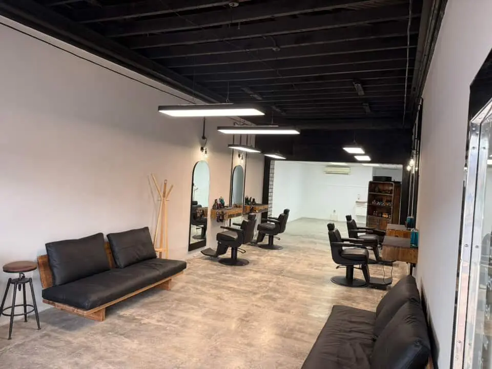 Spacious interior of The Boss grooming lounge